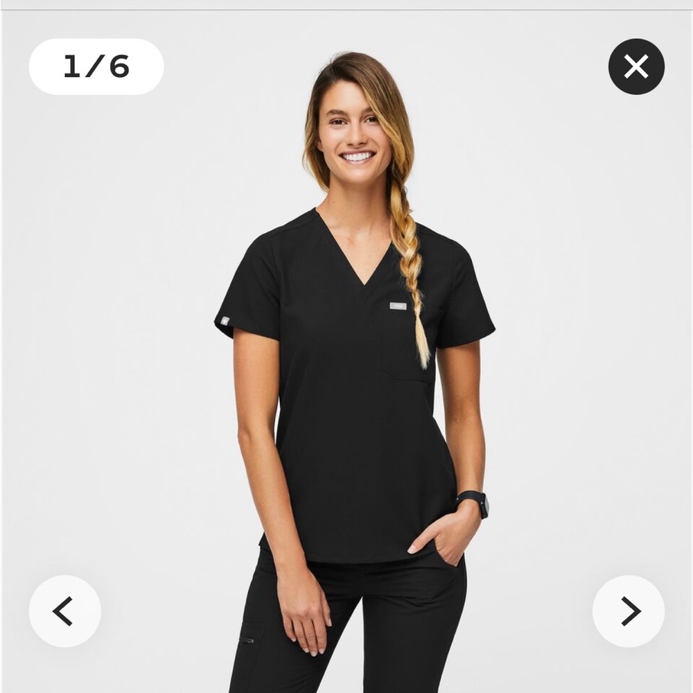 FIGS Technical Collection Catarina One-Pocket Scrub Top.